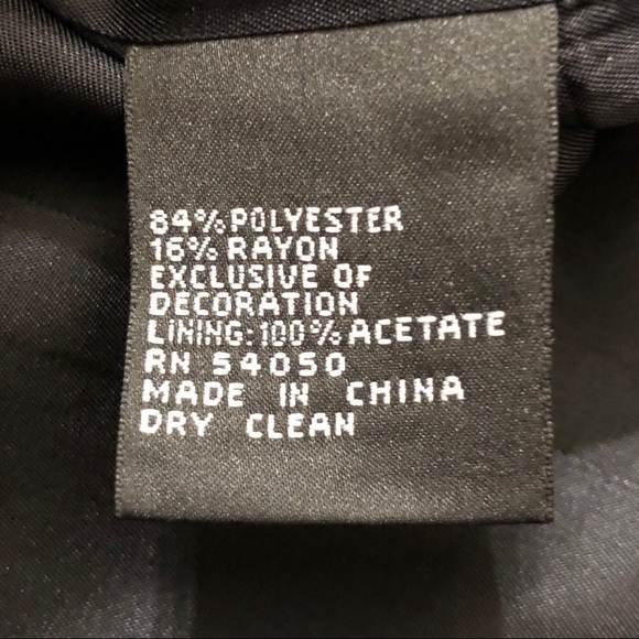 ANNE KLEIN - Double Breasted Black & White Square Neck Button Blazer - Size 4 - Picture 6 of 6